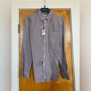 NWT Jos A Bank Large Shirt Tailored Fit Purple Button Collar Heritage Cotton